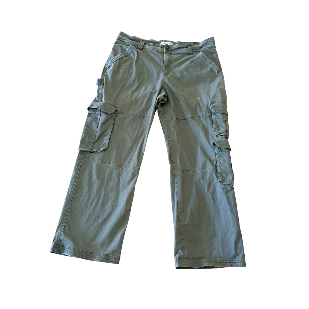 Abercrombie & Fitch Women 34 18 Green Cargo Pants FLAW Wide Leg Utility Gorpcore